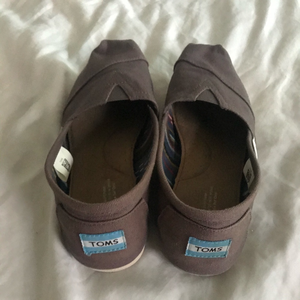 Women’s canvas Toms grey brown size 8